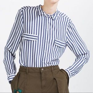Zara striped blouse